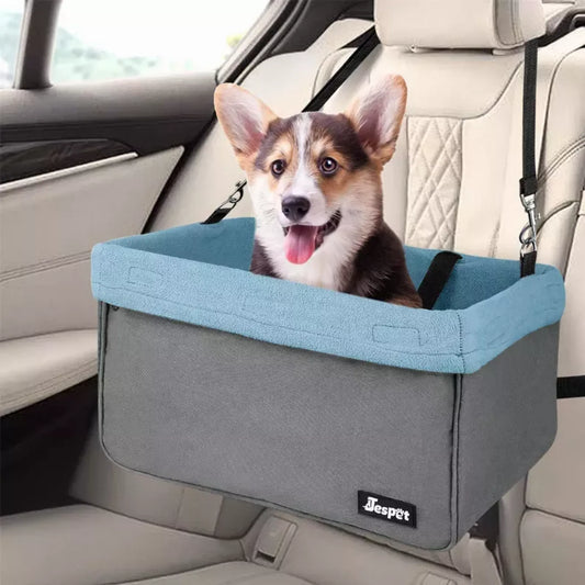 GOOPAWS Portable Dog Car Booster Seat — Safari Print