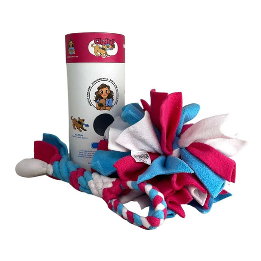 3-in-1 Enrichment Tube — Tug Toy, Treat Dispenser & Snuffle Ball