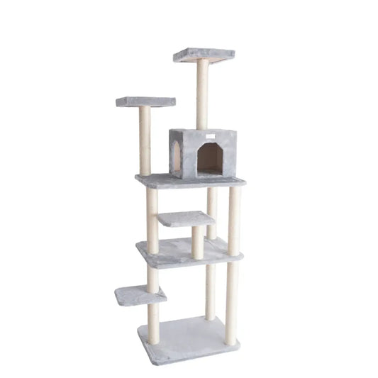 GleePet 74-Inch Real Wood Cat Tree
