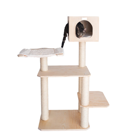 Armarkat Scots Pine Solid Wood Cat Tree — 50 Inches