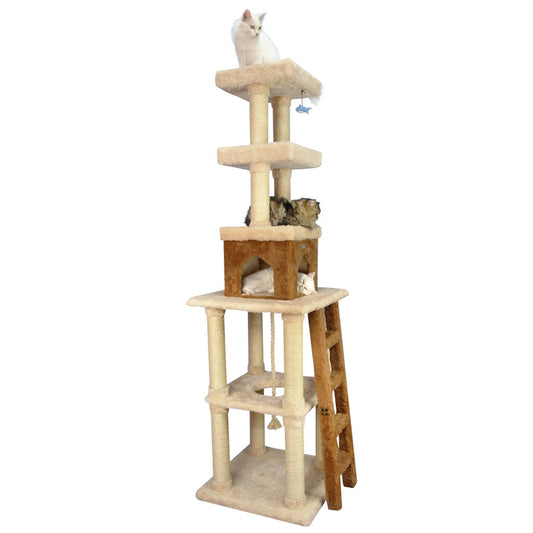 Armarkat Real Wood Multi-Level Cat Tower — Beige