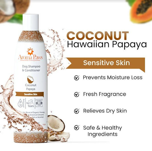 Aroma Paws Coconut & Papaya Shampoo — 13.5oz