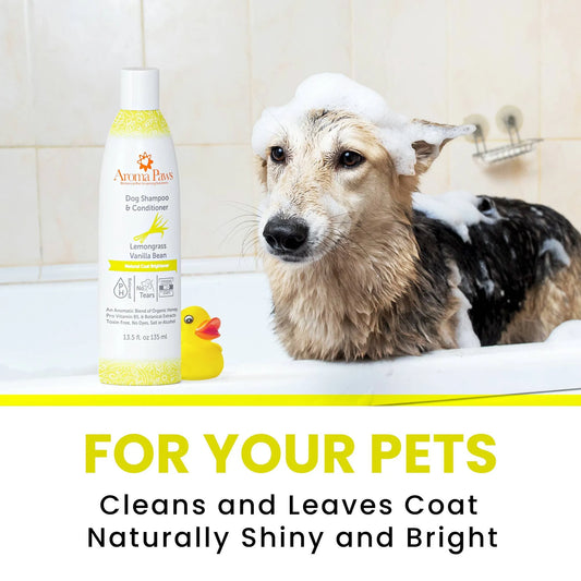 Aroma Paws Lemongrass & Vanilla Bean Shampoo — 13.5oz