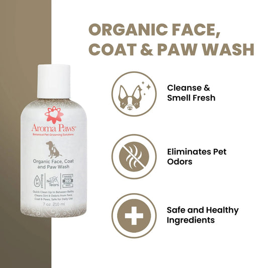 Aroma Paws Organic Face, Coat & Paw Wash — 7oz