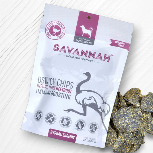 Ostrich Chips with Beetroot