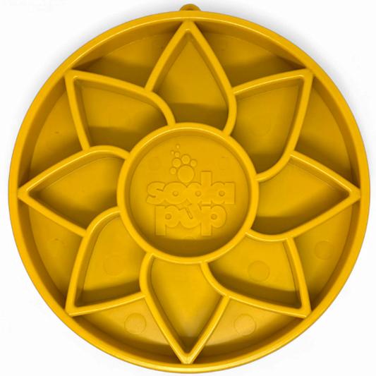 Sunflower Slow Feeder Tray — Enrichment Bowl