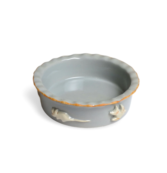 Handcrafted Stoneware Cat Bowl